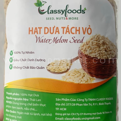 Classy - Hạt dưa tách vỏ 500g